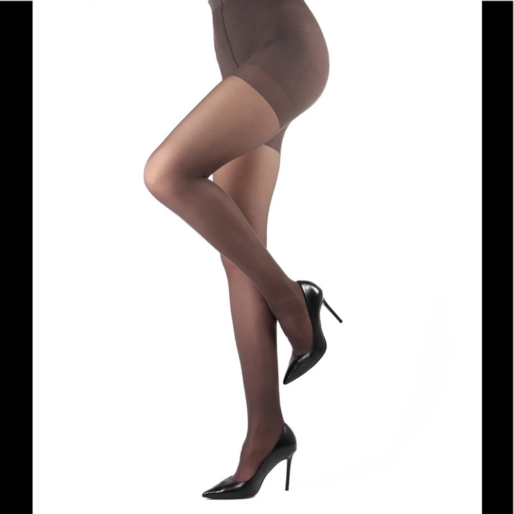 🌞3/$18🌞Sz S brown Levante control top satin matte stockings